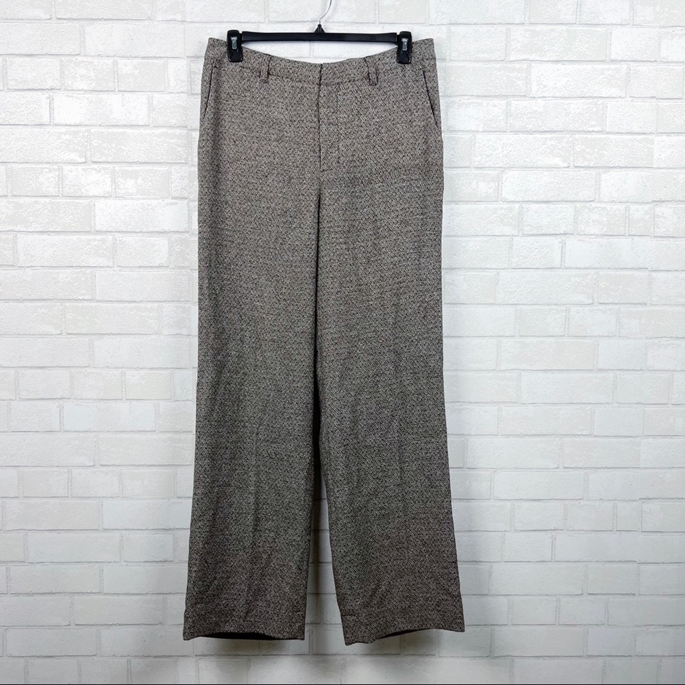 Soft Surroundings NWOT Soft Tweed Women's High Rise Wide Leg Trousers Size 14T